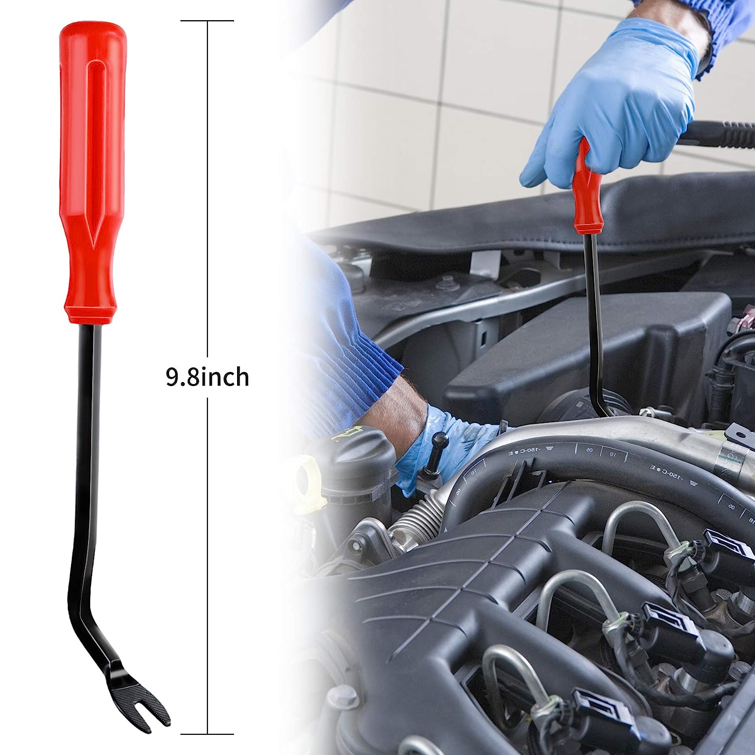 KCRTEK 120 pcs 6.3mm 8mm 9mm 10mm Nylon Bumper Push Fasteners,Bumper Clips with Fastener Removal Tool - Image 5